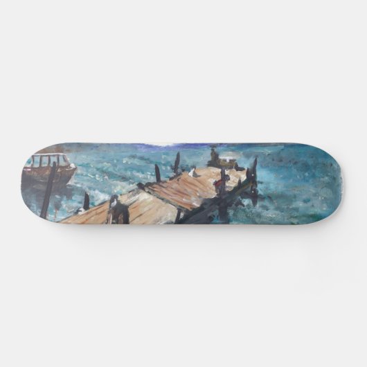 Hafen durch das Meer Skateboard (Horizontal)