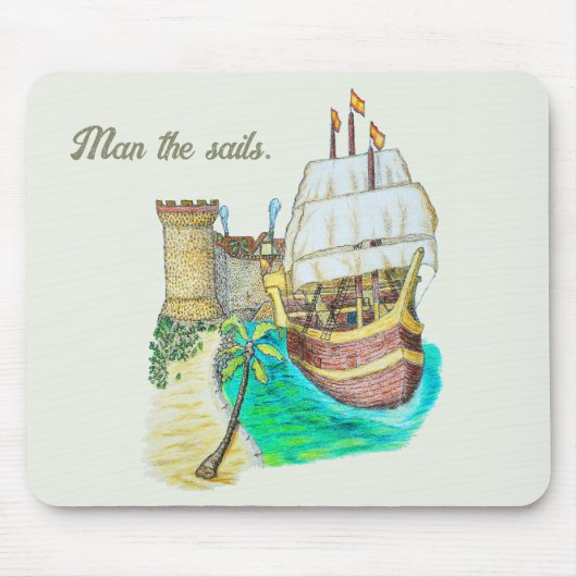 Hafen Galleon Mousepad (Vorne)
