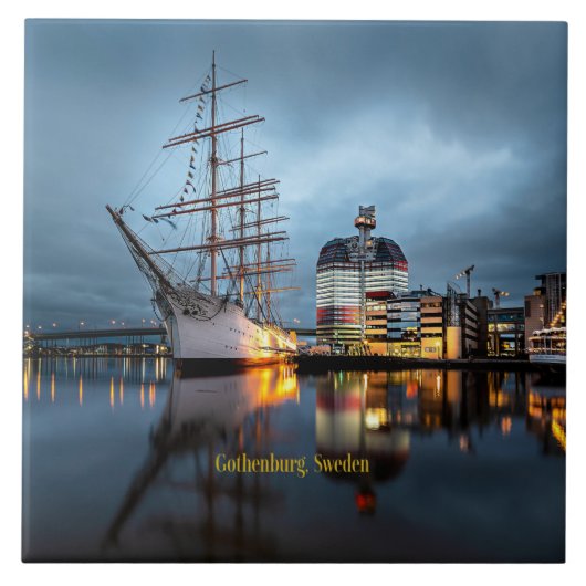 Hafen Göteborg, Schweden Fliese (Vorderseite)