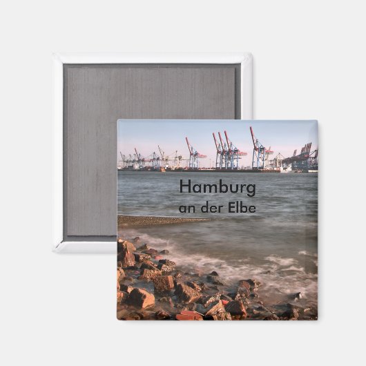 Hafen Hamburg Magnet (Vorderseite/Rückseite)