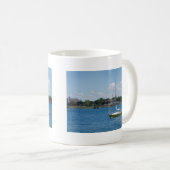 Hafen-Hurone-Segelboot Kaffeetasse (VorderseiteRechts)