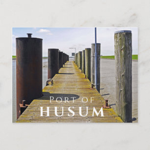 Hafen Husum Dock, Nordfriesland, Deutschland Postkarte