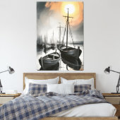 Hafen in Dusk Leinwanddruck (Insitu (Schlafzimmer))