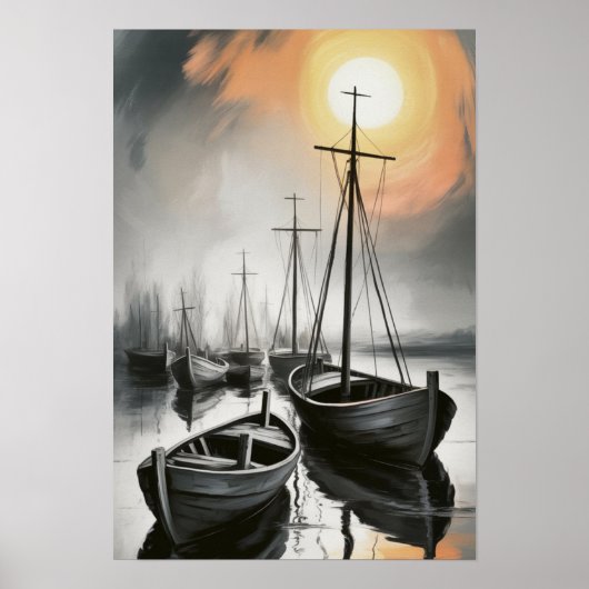 Hafen in Dusk Poster (Vorne)