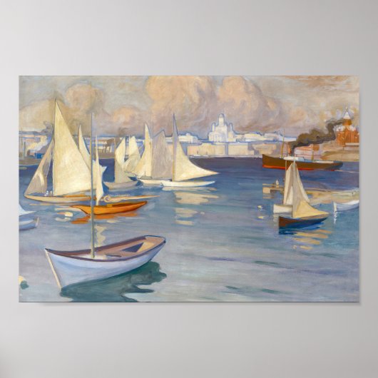 Hafen in Helsinki | Albert Edelfelt Poster (Vorne)