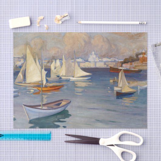 Hafen in Helsinki, Albert Edelfelt Seidenpapier (Handwerk)