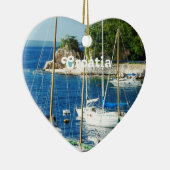 Hafen in Kroatien Keramik Ornament (Rechts)