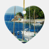 Hafen in Kroatien Keramik Ornament (Hinten)