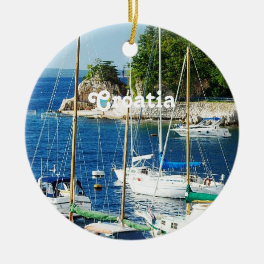 Hafen in Kroatien Keramikornament (Vorne)