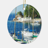 Hafen in Kroatien Keramikornament (Links)