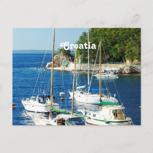 Hafen in Kroatien Postkarte (Vorderseite)
