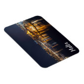 Hafen in Malta nachts beleuchtet Magnet (Rechte Seite)