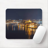 Hafen in Malta nachts beleuchtet Mousepad (Mit Mouse)