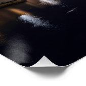 Hafen in Malta nachts beleuchtet Poster (Ecke)