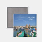 Hafen in Marsaxlokk Magnet (Vorderseite/Rückseite)