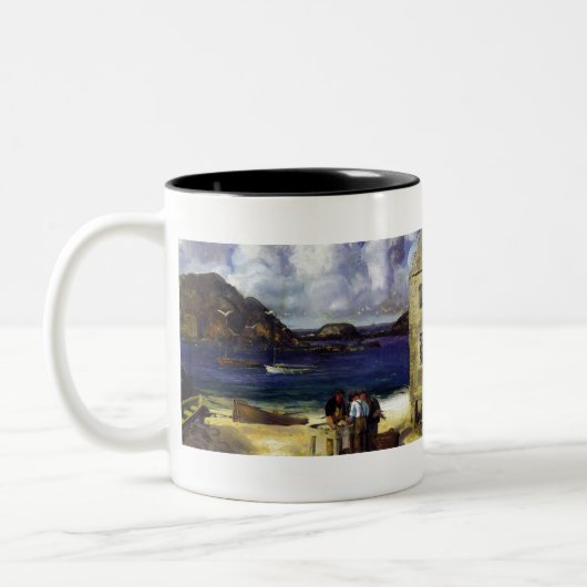 Hafen in Monhegan - George Bellows - 1913 Zweifarbige Tasse (Links)
