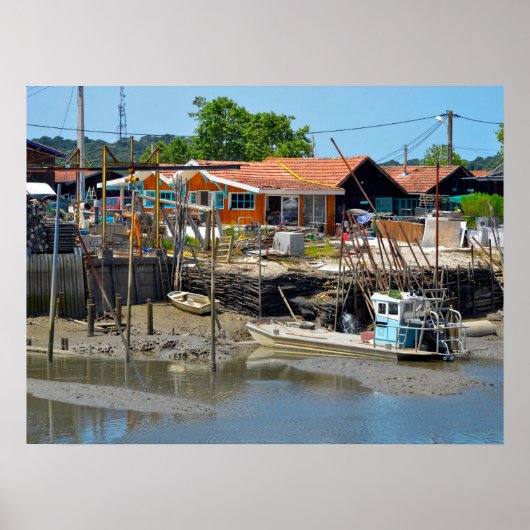 Hafen La Teste de Buch in Frankreich Postcard Magn Poster (Vorne)