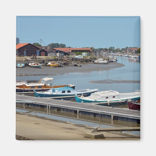 Hafen La Teste de Buch in Frankreich Postcard Rect Magnet (Vorne)