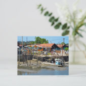 Hafen La Teste de Buch in Frankreich Postkarte (Stehend Vorderseite)