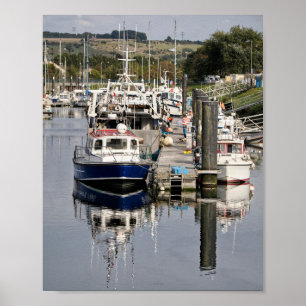 Hafen Le Tréport in Frankreich Poster