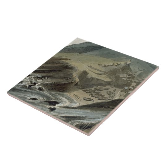 Hafen Looe, Cornwall, von 'einer Reise um großes B Fliese (Seite)