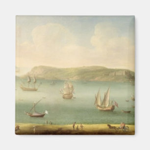 Hafen Mahon, Minorca, 1730's (Öl auf Leinwand) Magnet