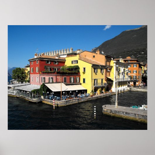 Hafen Malcesine am Gardasee in Italien Poster (Vorne)