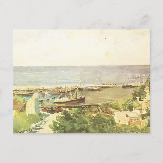 Hafen Mikhail Vrubel-Odessa Postkarte (Vorderseite)