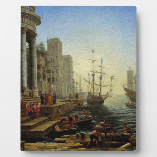 Hafen mit der Einschiffung der heiligen Ursula Fotoplatte