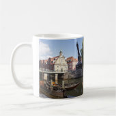 Hafen mit Fluss Ilmenau und altem Kran, Luneburg Kaffeetasse (Links)