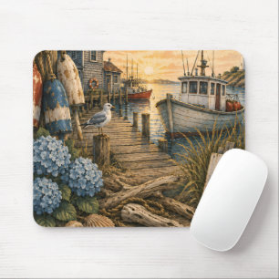 Hafen-Morgen-Club Küstenleuchtturm Mousepad