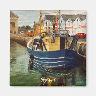 Hafen-Morgenfarbenstudie – Irische Küstenlandschaf Magnet