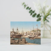 Hafen, Neapel, Italien Vintag Fotochrom Postkarte (Stehend Vorderseite)