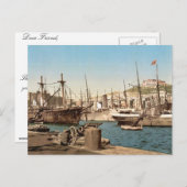 Hafen, Neapel, Italien Vintag Fotochrom Postkarte (Vorne/Hinten)