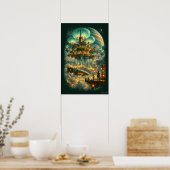 Hafen oberhalb des Sturms Poster (Küche)