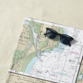 Häfen Plymouth, Kingston und Duxbury Chart Strandtuch (Beispiel)