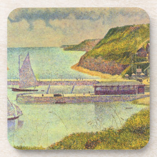 Hafen Port-en-Bessin bei Flut von Georges Seurat Getränkeuntersetzer