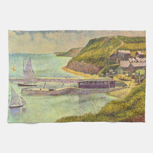 Hafen Port-en-Bessin Hochtide von Georges Seurat Handtuch (Horizontal)