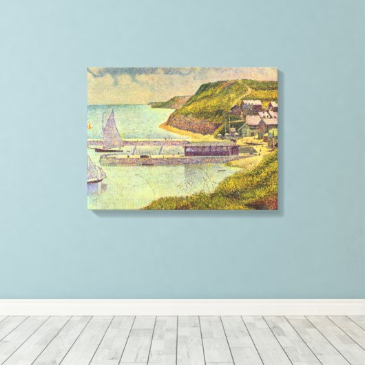 Hafen Port-en-Bessin Hochtide von Georges Seurat Leinwanddruck (Insitu (Holzboden))