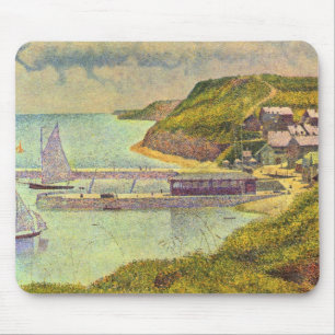 Hafen Port-en-Bessin Hochtide von Georges Seurat Mousepad