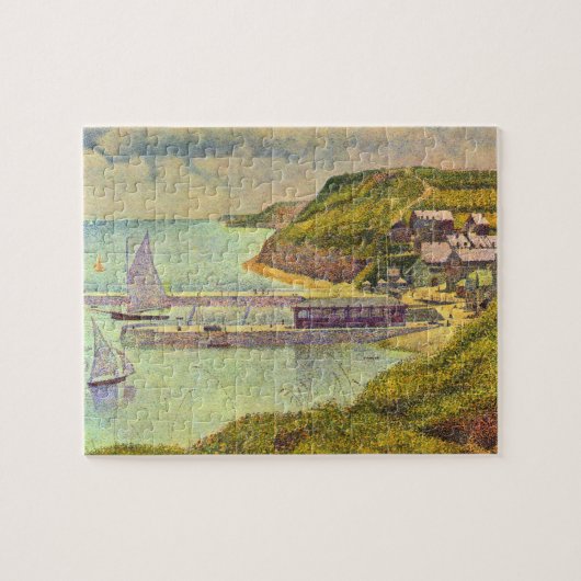 Hafen Port-en-Bessin Hochtide von Georges Seurat Puzzle (Horizontal)