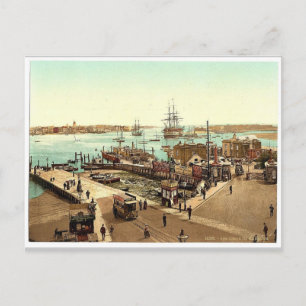 Hafen, Portsmouth, England klassisches Photochrom Postkarte