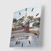 Hafen Portsmouth, New Hampshire Quadratische Wanduhr (Winkel)