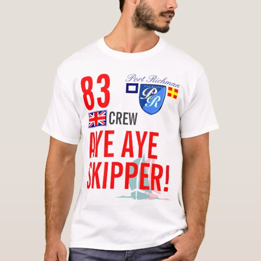 Hafen Richman ja ja Kapitän BRITISCHES T-Shirt (Vorderseite)