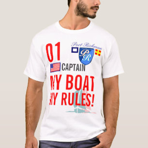Hafen Richman mein Boot meine Regeln See-USA T-Shirt