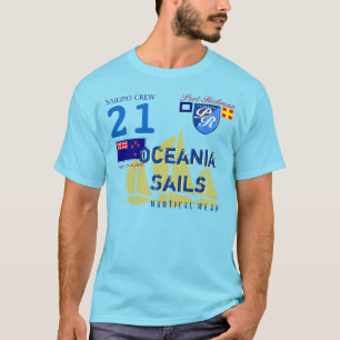 Hafen Richman Ozeanien segelt See Neuseeland T-Shirt