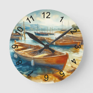 Hafen Runde Wanduhr