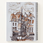 Hafen Saint-Goustan, Auray | Bretagne, Frankreich Notizbuch (Rückseite)