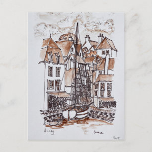 Hafen Saint-Goustan, Auray Bretagne, Frankreich Postkarte