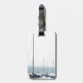 Hafen-Segelboot-Boote, die Jachthafen segeln Gepäckanhänger (Rückseite vertikal)